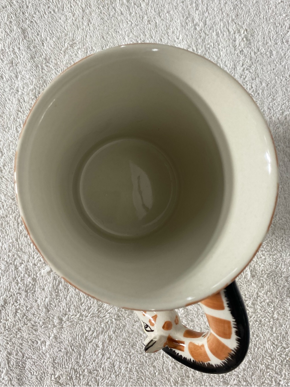 Pier 1 Imports Hand Painted 3D Giraffe Neck Handle Ceramic Coffee Mug - Picture 5 of 13